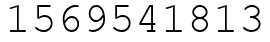 Число 1569541813.