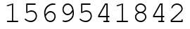 Число 1569541842.