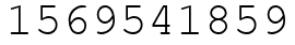 Число 1569541859.