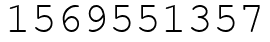 Число 1569551357.