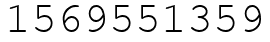 Число 1569551359.
