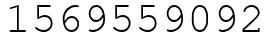 Число 1569559092.