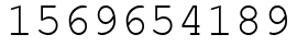 Число 1569654189.