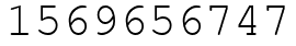 Число 1569656747.