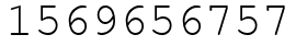 Число 1569656757.