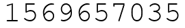 Число 1569657035.