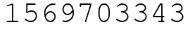 Число 1569703343.