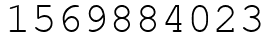 Число 1569884023.