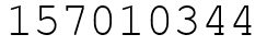Число 157010344.