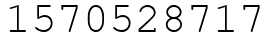 Число 1570528717.
