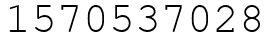 Число 1570537028.