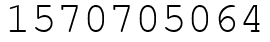 Число 1570705064.