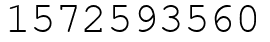 Число 1572593560.