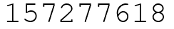 Число 157277618.