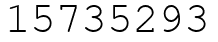 Число 15735293.