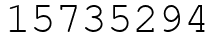 Число 15735294.
