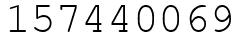 Число 157440069.