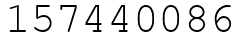 Число 157440086.
