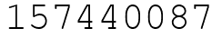 Число 157440087.