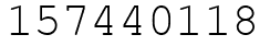 Число 157440118.