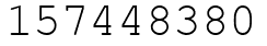 Число 157448380.