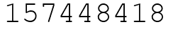 Число 157448418.
