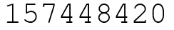 Число 157448420.