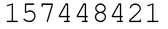 Число 157448421.