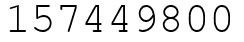 Число 157449800.