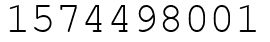 Число 1574498001.