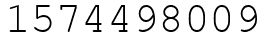 Число 1574498009.