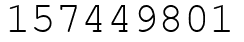 Число 157449801.
