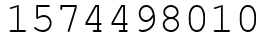 Число 1574498010.