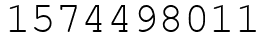 Число 1574498011.