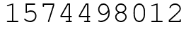 Число 1574498012.