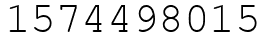 Число 1574498015.