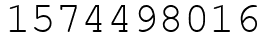 Число 1574498016.