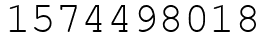 Число 1574498018.