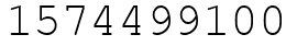 Число 1574499100.