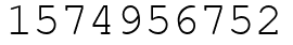 Число 1574956752.