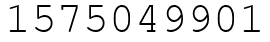 Число 1575049901.