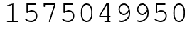 Число 1575049950.