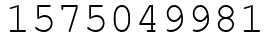 Число 1575049981.