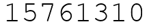 Число 15761310.