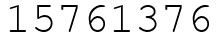 Число 15761376.
