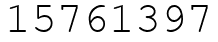 Число 15761397.