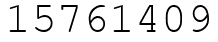 Число 15761409.