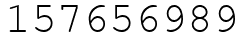 Число 157656989.