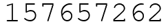 Число 157657262.