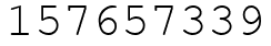 Число 157657339.